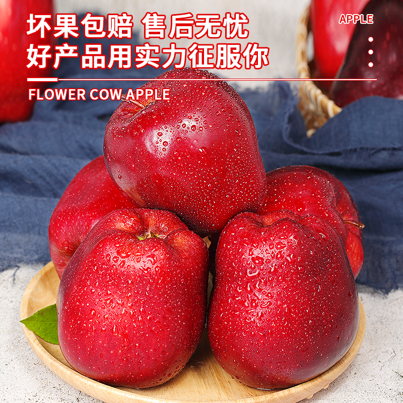 甘肃天水花牛苹果10斤新鲜水果当季正宗平果红蛇粉面丑果整箱包邮