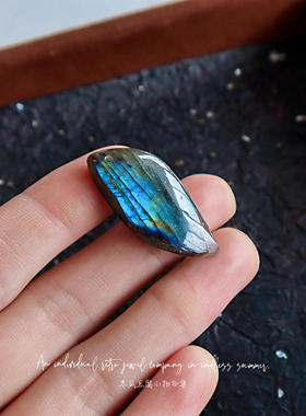 舒缓内耗蓝月光原石项链原创礼物