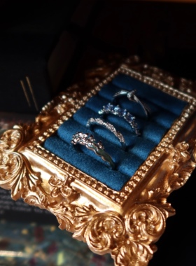 情侣对戒素圈银戒指女复古轻奢风