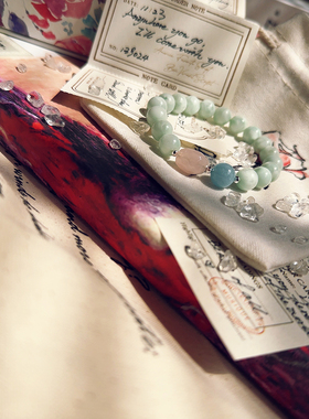 多米尼加天使绿纹石手链