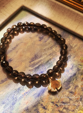 天然茶晶手链复古优雅情侣款百搭