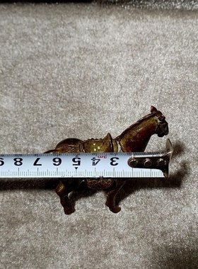 复古包浆回流实心铜小唐马摆件骏马带马鞍马驹小铜马把件战马唐马