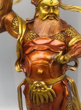 纯铜王灵官神像摆件显化天尊护法