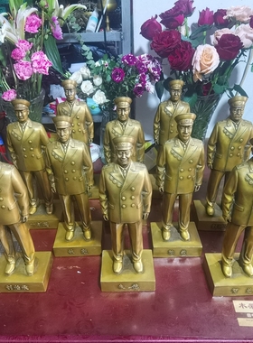 纯铜十大元帅摆件朱德林彪刘伯承贺龙罗荣桓徐向前聂荣臻叶剑英