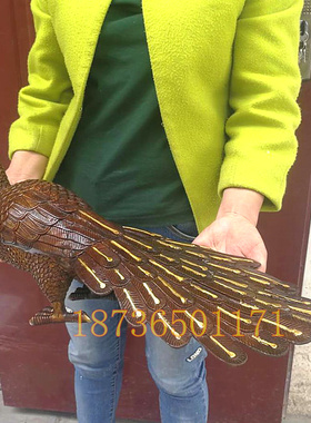 纯铜凤凰动物桌面摆件孔雀开屏