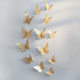 3D three-dimensional simulated butterfly metallic children's room sticker