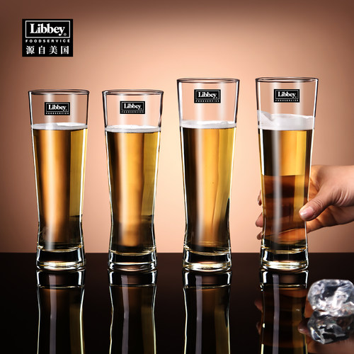 Libbey利比收腰玻璃杯精酿小麦啤酒杯生啤杯冷饮杯酒吧KTV大容量 - 图2