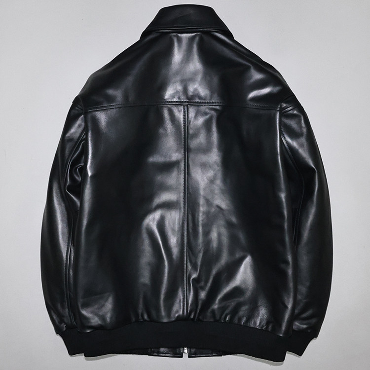 头层绵羊真皮皮衣男女廓版宽松青年简约休闲翻领男友风飞行服太,淘宝优惠券,粉丝福利购,淘宝优惠卷