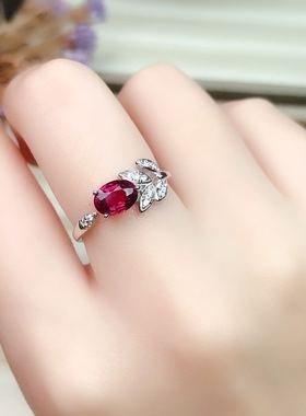 新款天然镁铝石榴石戒指女指环