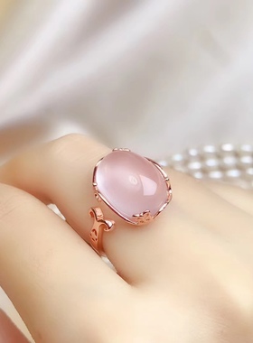 天然芙蓉石水晶925纯银日韩女