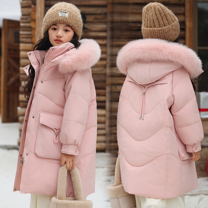 2025新款儿童羽绒服女童中长款中大童加厚白鸭绒亲子装冬装外套,淘宝优惠券,粉丝福利购,淘宝优惠卷
