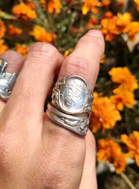 流浪者古董银币戒指