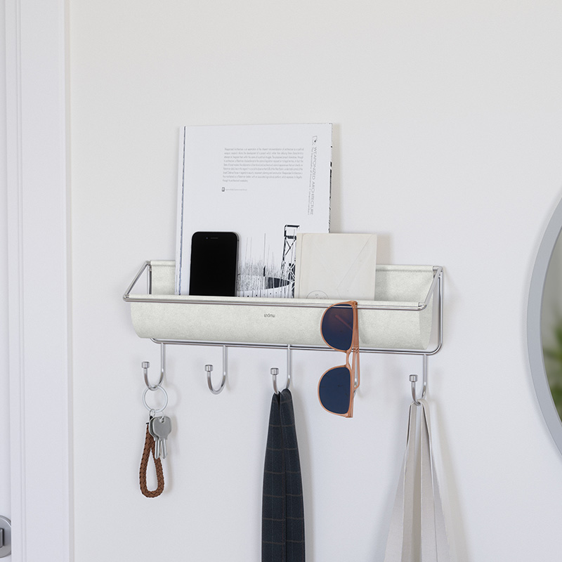 Umbra哈莫可门后挂钩置物架挂衣架收纳创意墙上置物架钥匙门口 - 图0