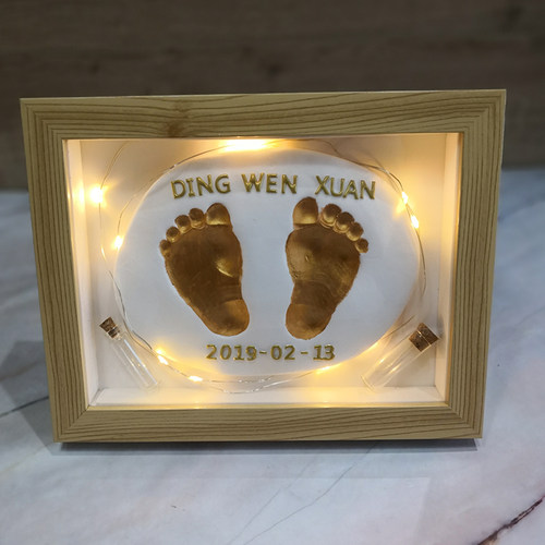 宝宝手足印泥手脚印手印泥纪念品儿童婴儿新生儿永久满月百天礼物 - 图3