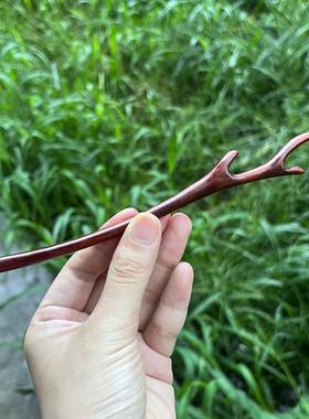紫檀木簪子鹿角发簪汉服发饰