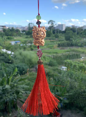 崖柏木雕十二生肖挂件呆萌小绵羊