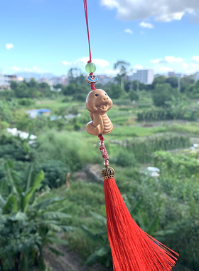 崖柏木十二生肖款手机链生肖蛇可