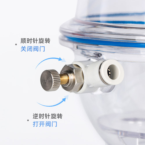 实验室塑料真空干燥器 防漏150/250/300mm双阀门带压力表聚碳酸酯 减压抽真空干燥皿 透明真空不易裂防潮缸 - 图2