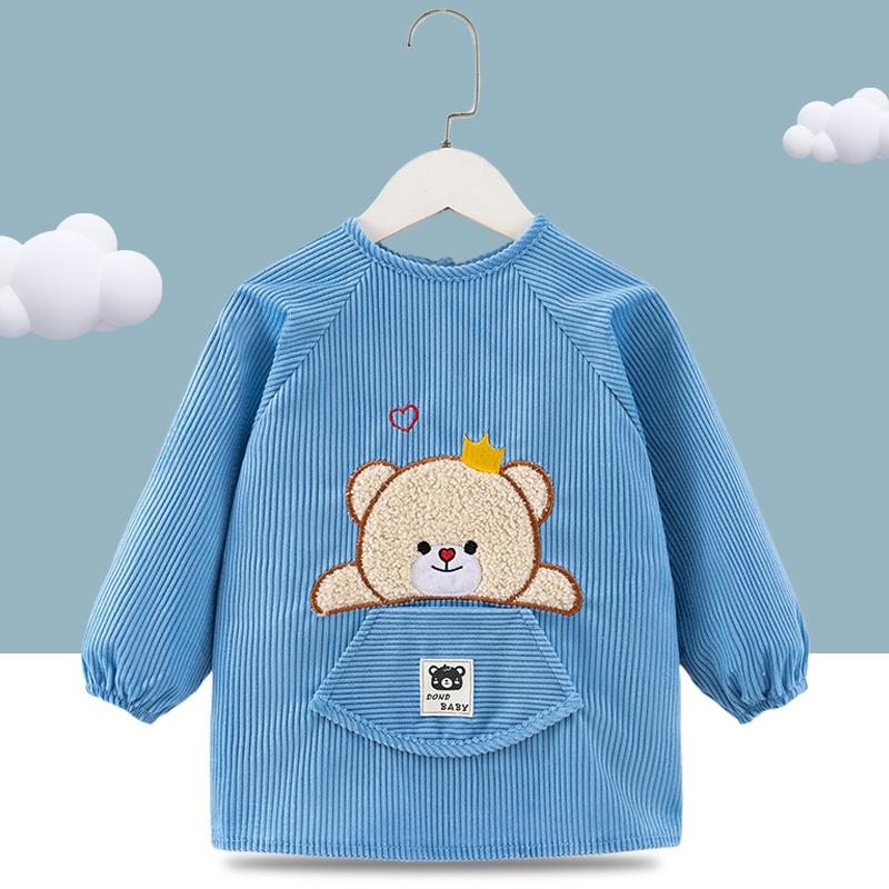 Waterproof cartoon children's bib, thickened and warm, anti-fouling cover for baby eating, cartoon printed protective cover