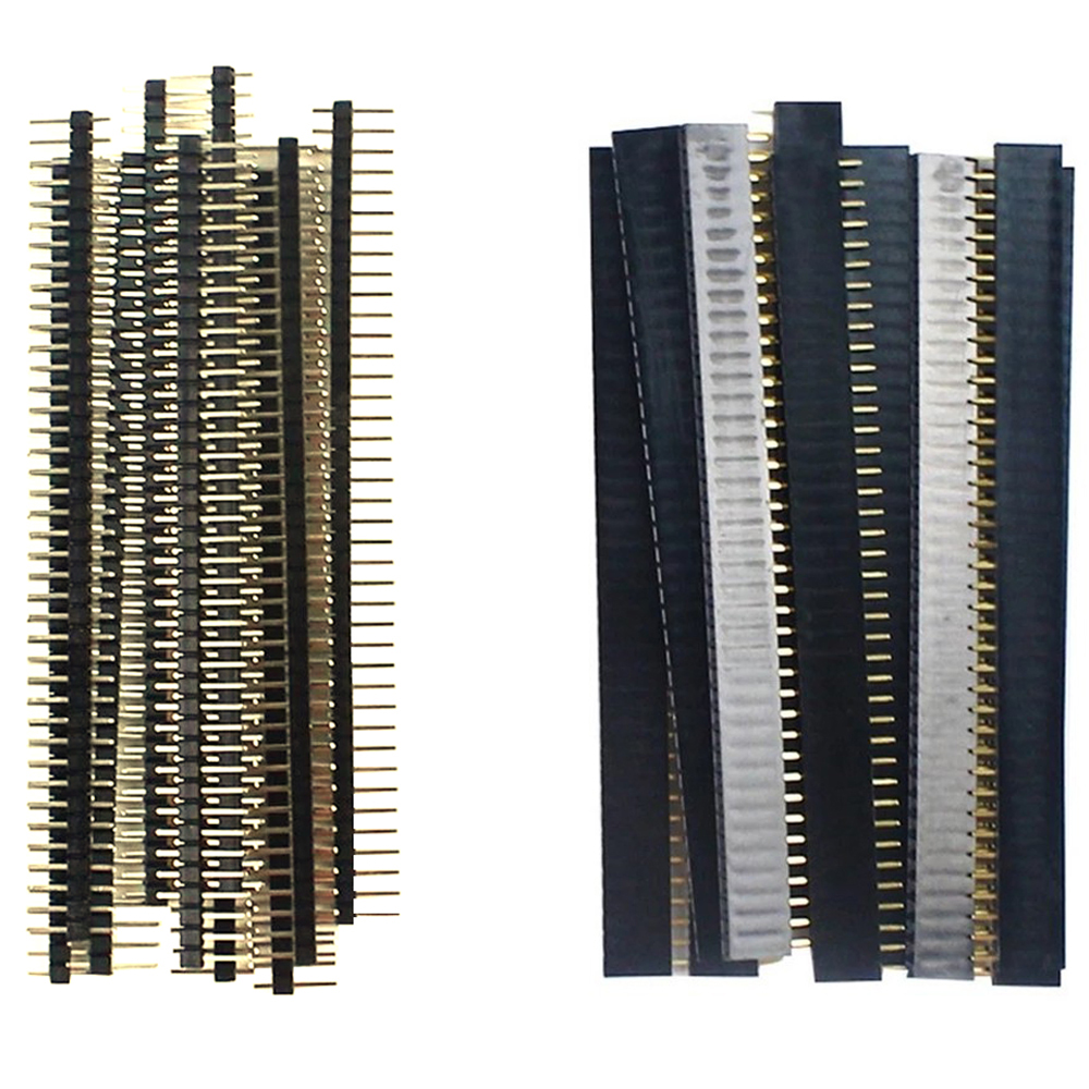 镀金 排针排母 间距1.27mm/2.0mm/2.54mm单排针排座双排针排座子