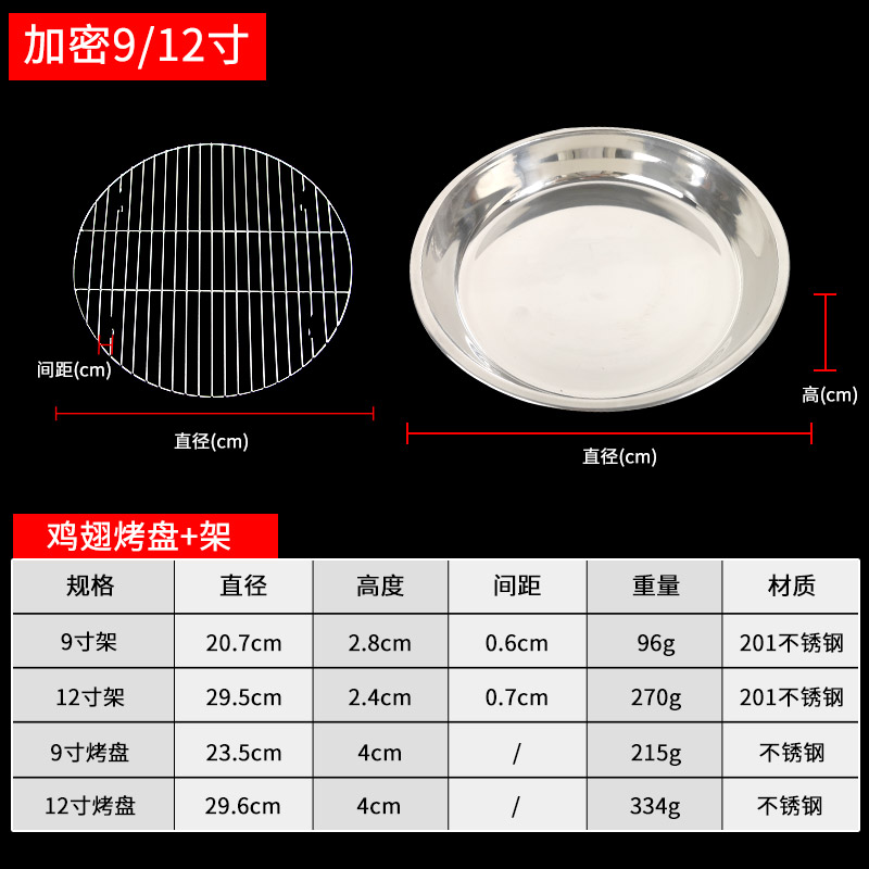 威塔不锈钢鸡翅烤盘架微波炉烤鸡烤排骨烤箱专用烧烤不易沾烤盘架 - 图2