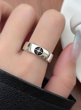 复古做旧十字架船舵戒指