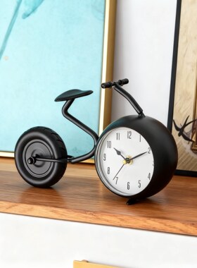 复古怀旧时钟摆件高级感小众客厅电视柜装饰品创意软装送朋友礼物