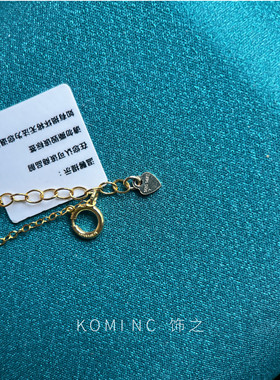 KOMINC美产14k包金百搭轻奢彩虹锆石项链锁骨链项链春夏必戴