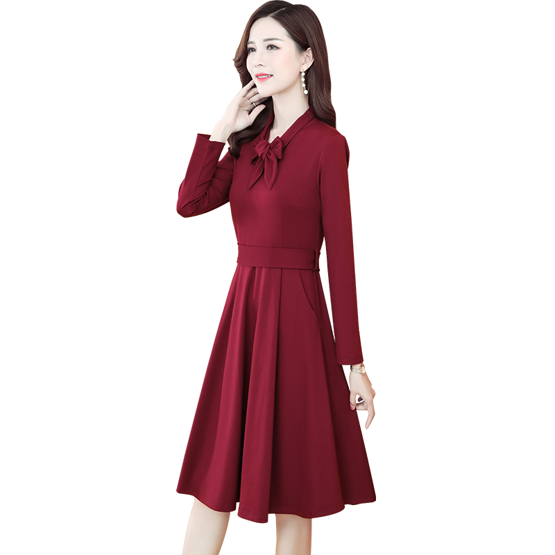 2020新款打底连衣裙欧货年秋冬裙子 丽芳儿连衣裙