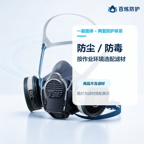 SHIGEMATSU日本重松TW08S硅胶防尘防毒半面罩 传声器喷漆焊接用 - 图2