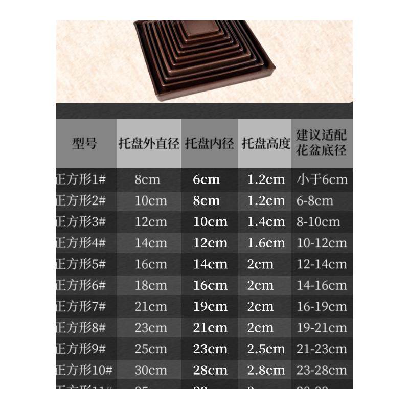 磨砂紫砂加厚陶瓷长方形花盆托盘盆托接水盘底座花盘加深阳台底盘,淘宝优惠券,粉丝福利购,淘宝优惠卷