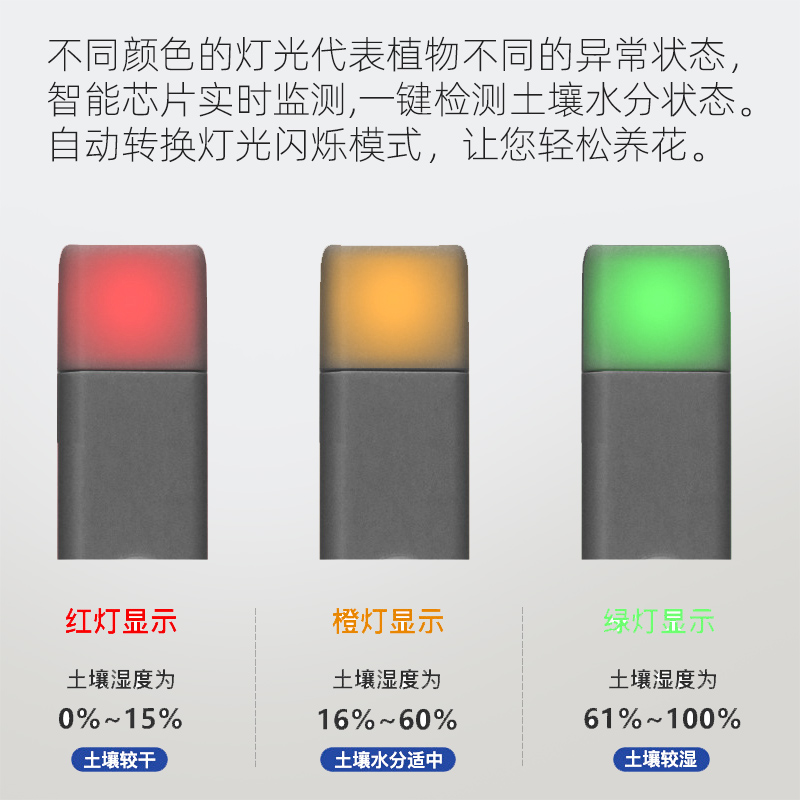 缺水提醒仪植物湿度计水分测定仪土壤测试仪检测仪监测仪浇水提醒 - 图1