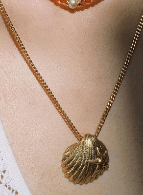 复古做旧贝壳项链/贝壳戒指