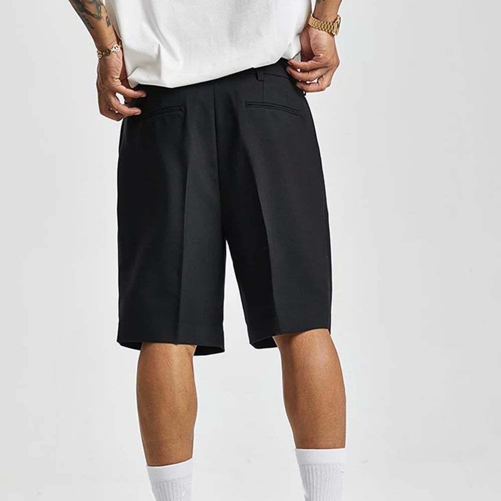 Short Men Straight  Summer Chic Fashion Solid Popular Casual - 图1