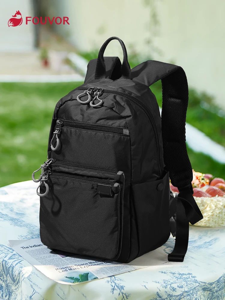 Fouvor 2023 Casual Backpack Female Shoulders Bag Oxford Comm - 图0