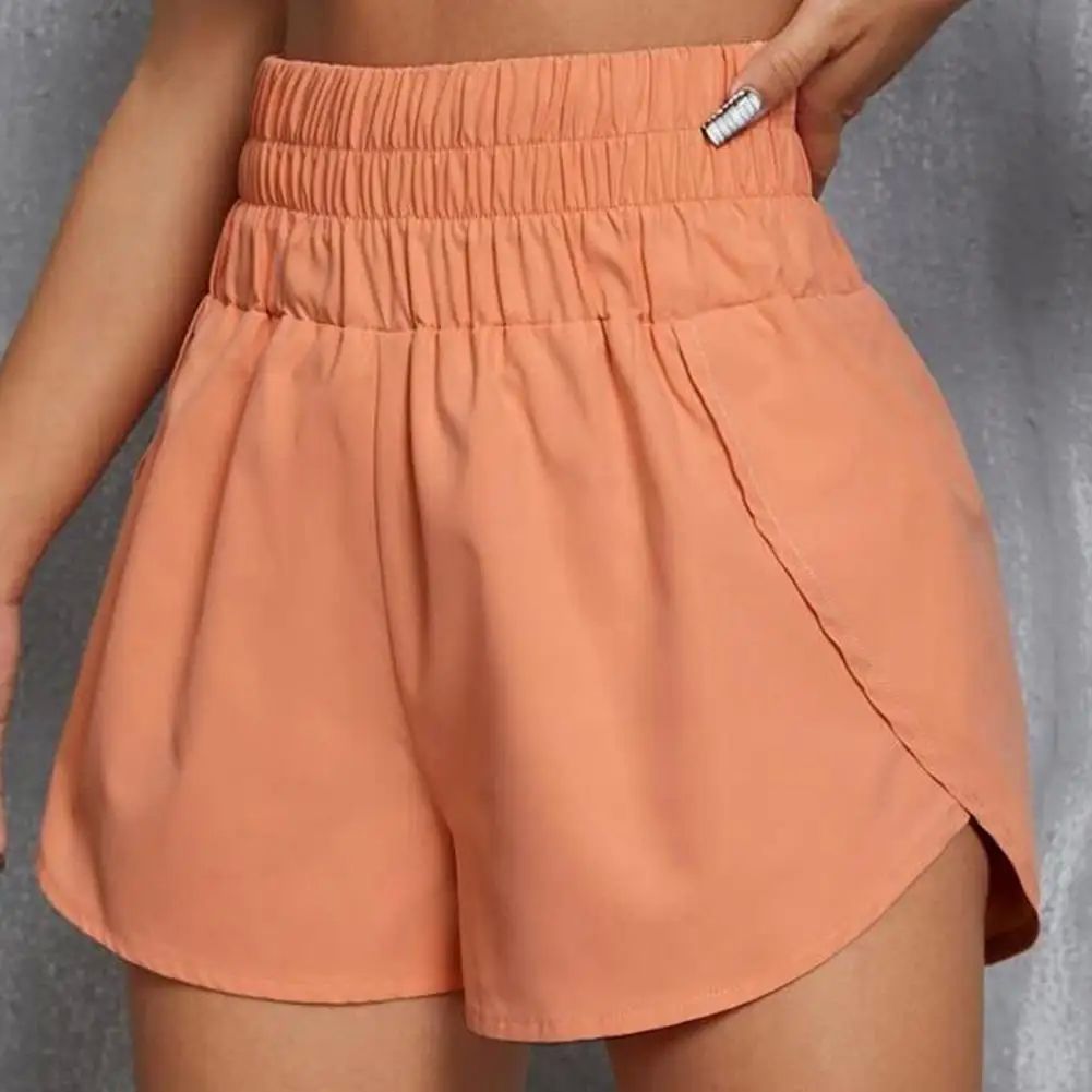 Women s Shorts Solid Color Loose Summer Woman igh Waist Spli - 图0