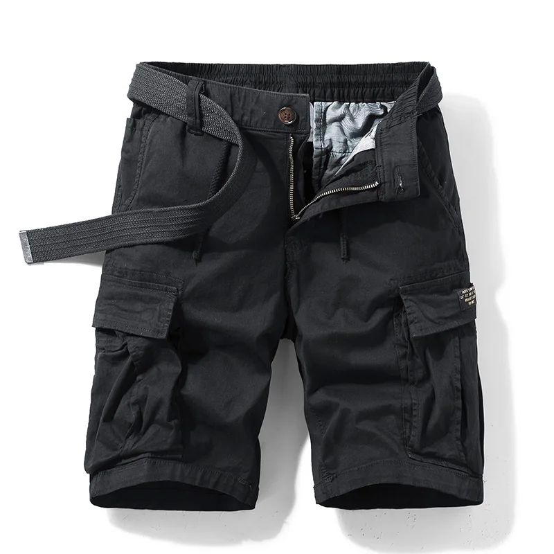 2023 New Mens Summer Cotton Army Tactical Cargo Shorts Fashi - 图1