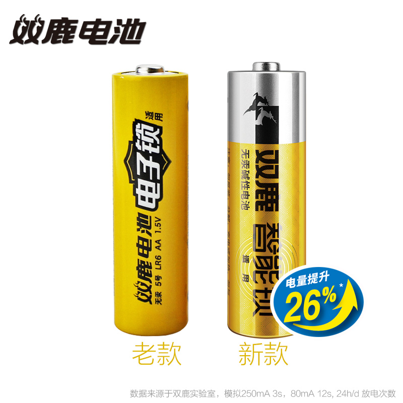 双鹿电子锁电池碱性5号LR6AA电池酒店指纹密码锁保险柜适用包邮-图0