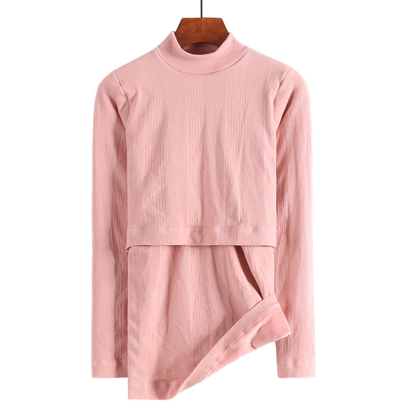 高领孕妇保暖加绒中领喂奶冬内衣 恬妃秋衣