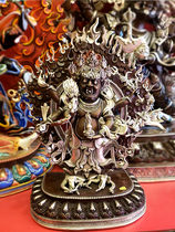 Dan Van Mie statue red copper-silver 6-arm white maha galla protective law 37cm Ruyi statue statue