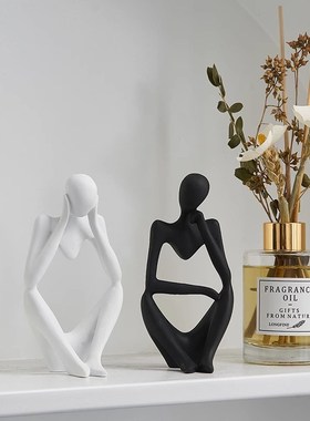 速发抽摆艺术简象人物雕塑酒柜电视柜约件办公室书桌面创意装饰品