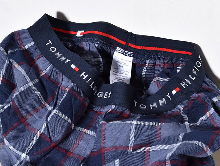 外贸纯棉磨毛男士家居裤休闲裤睡裤男款加肥加大码经典格子家居裤 - 图2