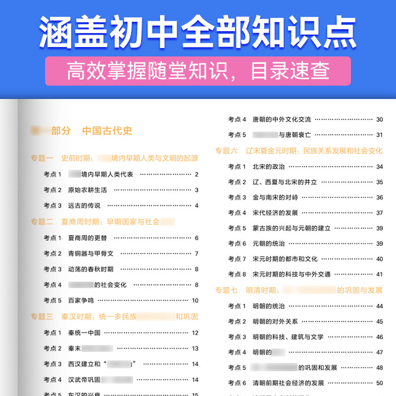 蝶变初中知识清单初中知识点历史基础知识必备初一初二初三中考复习资料教辅书全国通用知识汇总大盘点七年级八年级九年级学霸笔记