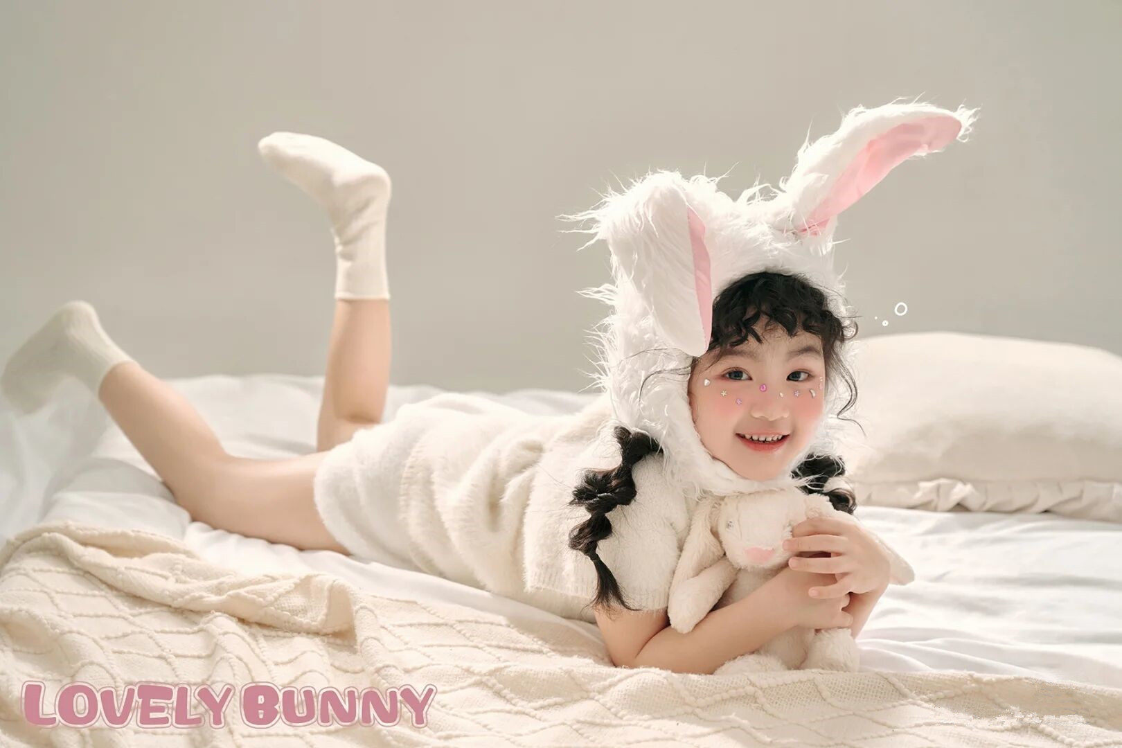 兔子长耳朵头套帽子肖像帽子毛绒拍照道具ins风新款儿童摄影服装,淘宝优惠券,粉丝福利购,淘宝优惠卷