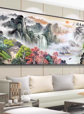 客厅山水画办公室字画装