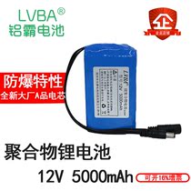 Aluminum Overbattery Cell 12V Polymer Lithium Battery Group 5000mAh Digital Built-in LED Light Xenon Lamp Monitor Battery