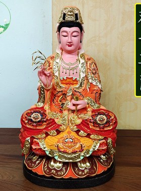 速发香樟木观家菩萨佛像坐莲音用供奉手海观音神像南工观世音木雕