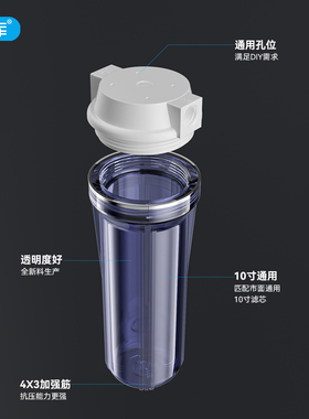 台湾崧泉滤瓶10寸前置滤瓶