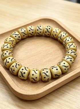 藏式牛骨雕刻骰子手串骨雕文玩