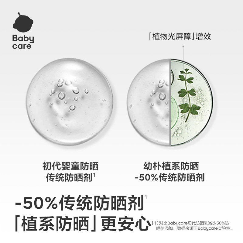 babycare幼朴植物防晒霜儿童旅行防晒乳隔离霜水洗宝宝婴幼儿专用